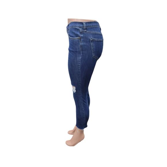 Free People Destroyed Reagan Jeans Size 29 Stretch Denim Button Fly - Picture 5 of 11